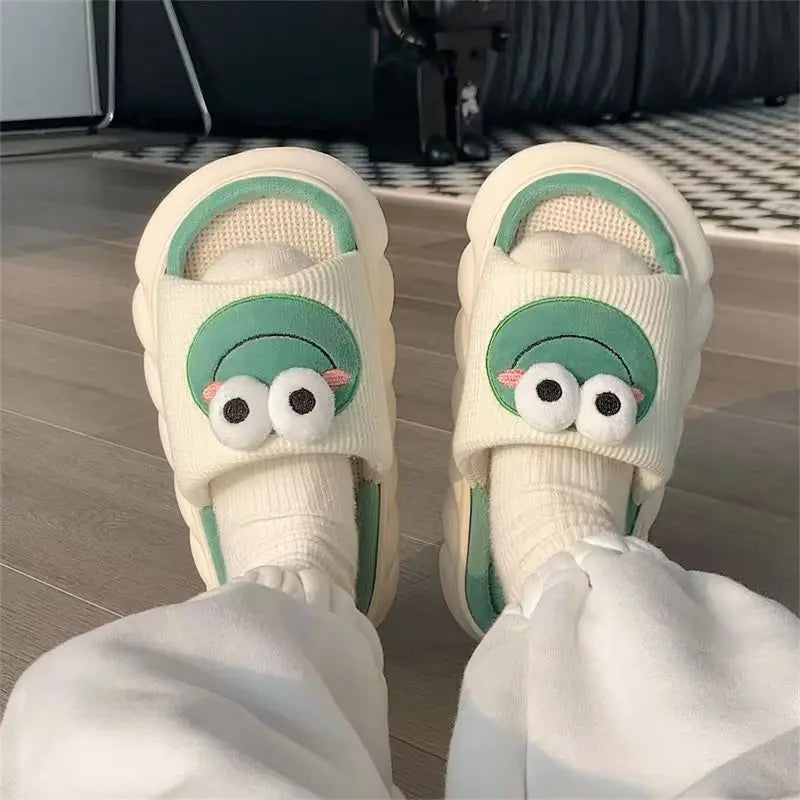 Linen Slippers Spring/Summer  Frog Slippers
