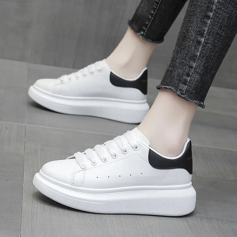 Women's Running Shoes White Vulcanized Sneakers