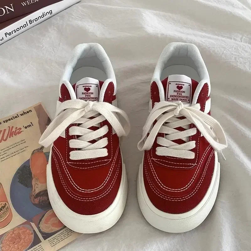 Women Vulcanize Shoes Casual Platform Sneakers Vintage
