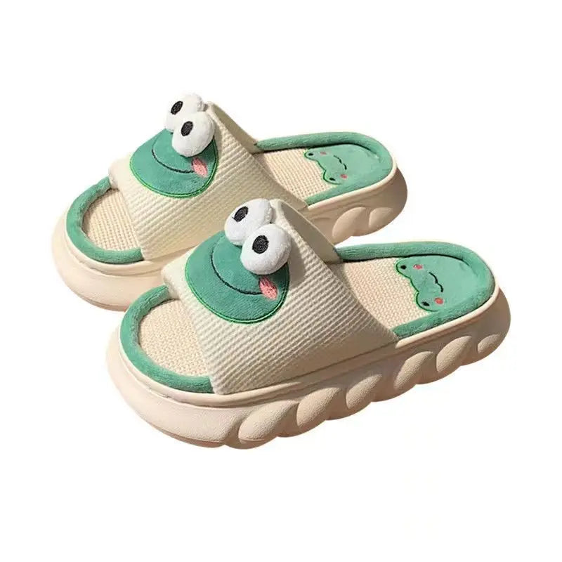 Linen Slippers Spring/Summer  Frog Slippers